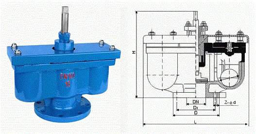 QB2-16-DN100双口快速排气阀(图1) QB2-16-DN100双口快速排气阀(图1)